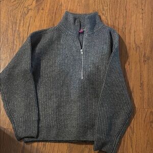 Vince Camuto Charcoal Zip-Up Sweater